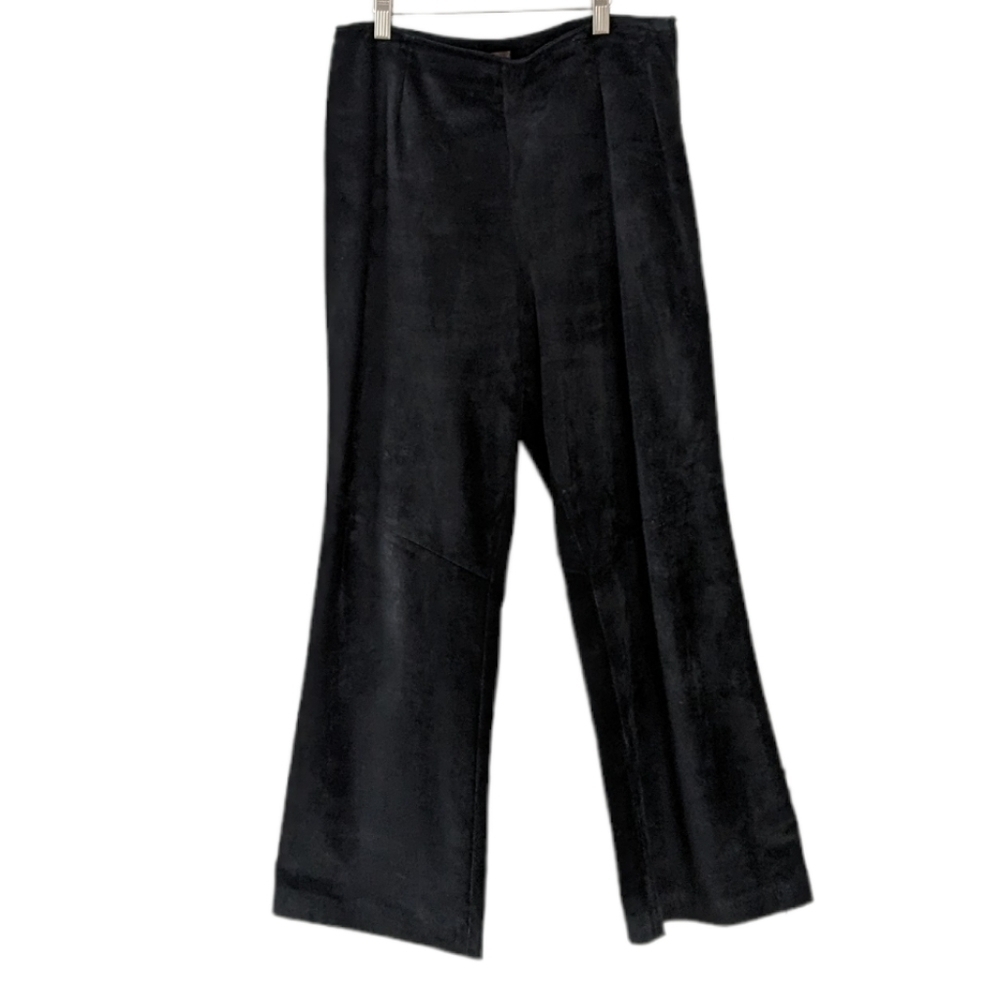 Danier real suede straight leg black pants size 10 @A7